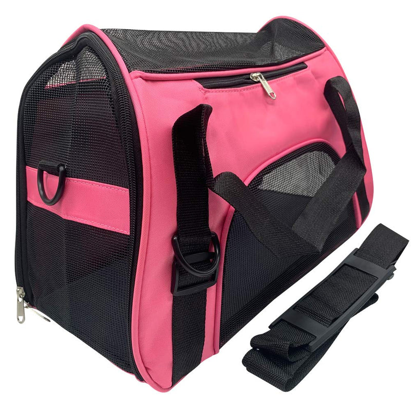 TIYOLAT Pet Carrier Bag, Airline Approved Duffle Bags, Pet Travel Portable Bag Home for Little Dogs, Cats and Puppies, Small Animals Pink - PawsPlanet Australia