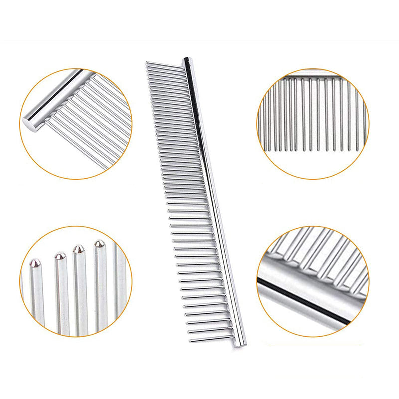 4 pieces pet comb, pet combs, dog comb, for pet hair, pet bathing, daily care of pet life (silver)... - PawsPlanet Australia