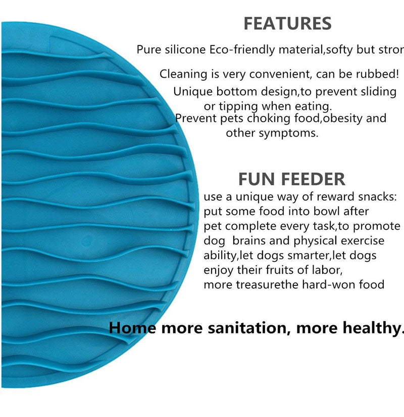[Australia] - Dog Fun Slow Feeder Bowl Interactive Bloat Stop Cat Eco-Friendly Durable Food Bowls Small Blue 