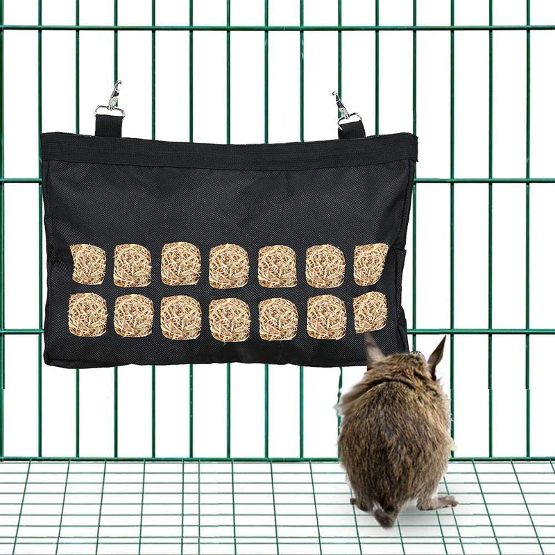 [Australia] - Guinea Pig Hay Bag, Rabbit Hay Feeder, Hay Bag Hanging Feeder Sack for Rabbit Guinea Pig Chinchilla Hamsters Small Animals, Pet Essential Feeder Storage Bag L:11 X 19 X 1.57 INCH 