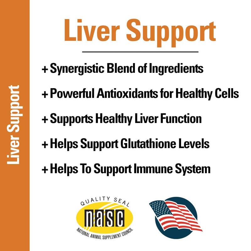 Vet Classics Liver Support Pet Health Supplement for Dogs, Cats – Liver Functions – B-Vitamins, Glutathione, Milk Thistle – Soft Tablets, Chews 60 Chewable Tablets - PawsPlanet Australia