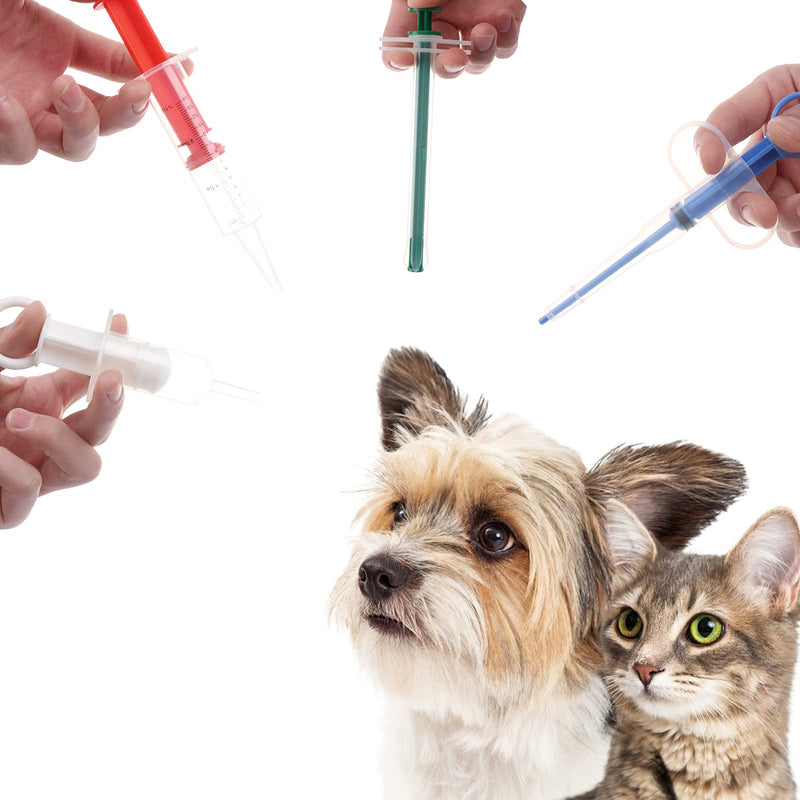 PIAOPIAONIU 4 Pcs Pet Cat Dog Pill Shooter Syringe Pet Medicine Feeder Piller Dispenser Reusable Medical Feeding Tool for Cats,Dogs and Small Animal - PawsPlanet Australia