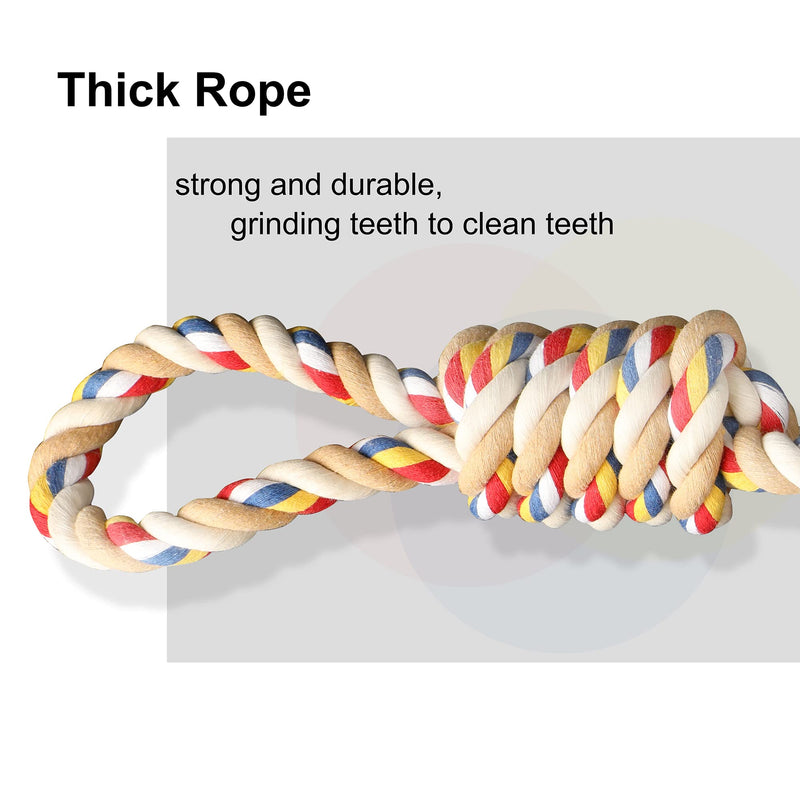 YARCHONN Rope Toys for Large Strong Dogs, Durable Sturdy 2-Knots Rope, Tough Dog Chew Toy Interactive Rope Toy for Large Medium Breeds Aggressive Chewers - PawsPlanet Australia