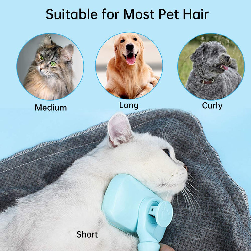 [Australia] - UmaUbaby Self Cleaning Slicker Brush - Pet Grooming Brush for Dogs and Cats - Pets Cat and Dog Hair Brush Tools - Dog Brush and Cat Brush Suitable - Massages Particle Pet Comb Blue 