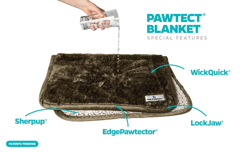 Pet Parents Pawtect Blanket, Premium Waterproof Cat & Dog Blanket with WickQuick & Sherpup Technology, Superb Puppy Blanket, Waterproof Dog Blanket, Blankets for Dogs, Cat Blanket & Pet Blanket 24"x32" Chocolate - PawsPlanet Australia