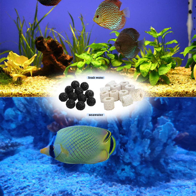 [Australia] - PINVNBY Aquarium Bio Balls Filter Fish Tank Balls Filter Media Ceramic Rings Filter Media for Aquarium, Pond,Canister and Top Filter(2 Pack) 