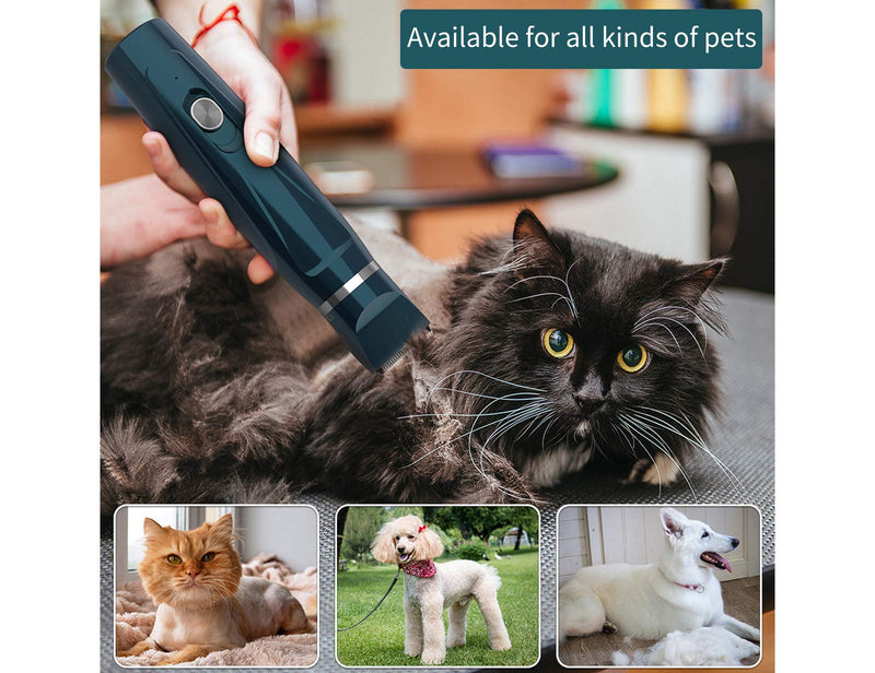 HIFOTO 2 in 1 Pet Nail Grinder Dog Hair Trimmer Electric Dog Nail Grinder Rechargeable Dog Nail Clipper 2 Speeds with 3 Size Ports for Small Medium Large Dogs and Cat - PawsPlanet Australia