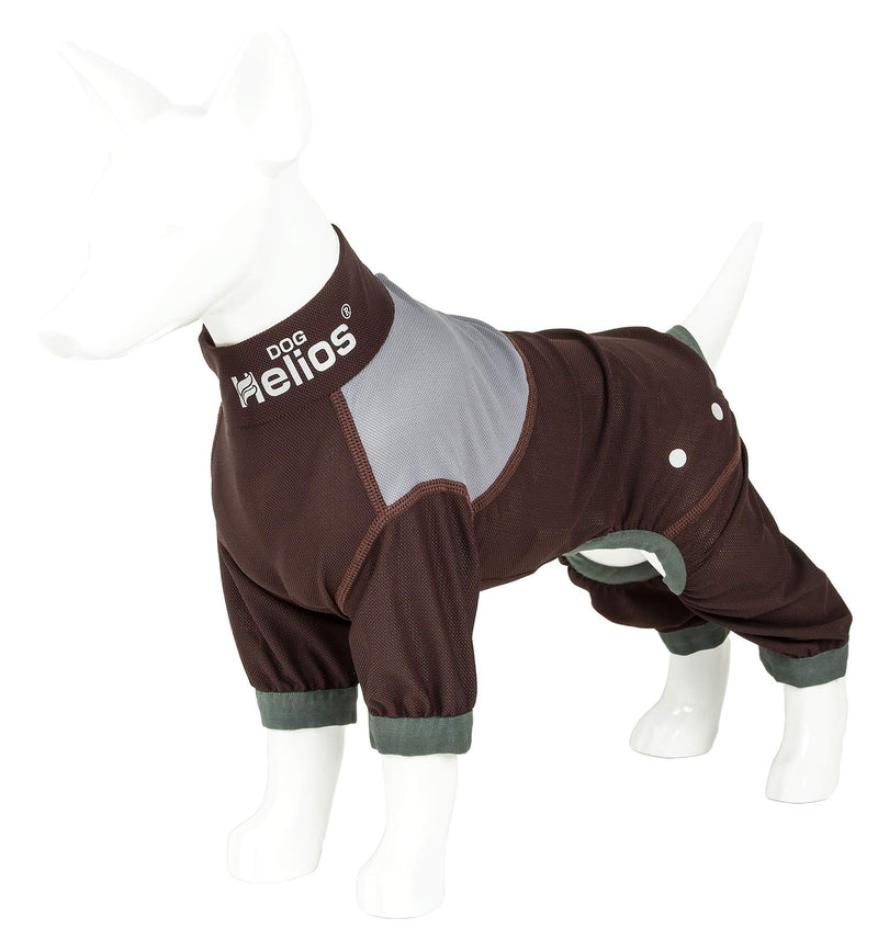 [Australia] - Dog Helios 'Tail Runner' Lightweight 4-Way-Stretch Breathable Full Bodied Performance Dog Track Suit X-Large Brown 