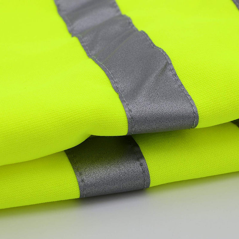 Bwiv Dog Safety Vest Pet Jacket Dogs Coat Belly Protector Reflective Strip Outdoor Yellow Green 5XL 5XL (Back length 27.6" Chest 31.5-35.4") - PawsPlanet Australia