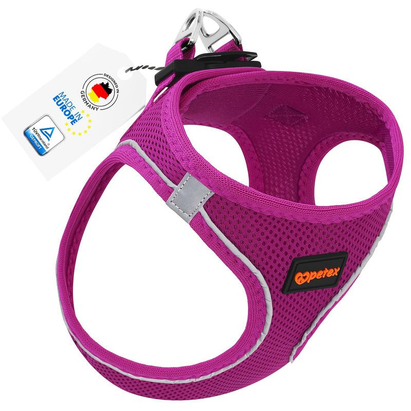 Petex dog harness for small and medium-sized dogs - TUV tested - Made in Europe - Puppy harness with Air Mesh technology - Reflective and breathable - Chest harness for dogs - Dog Harness Purple 3XS - PawsPlanet Australia