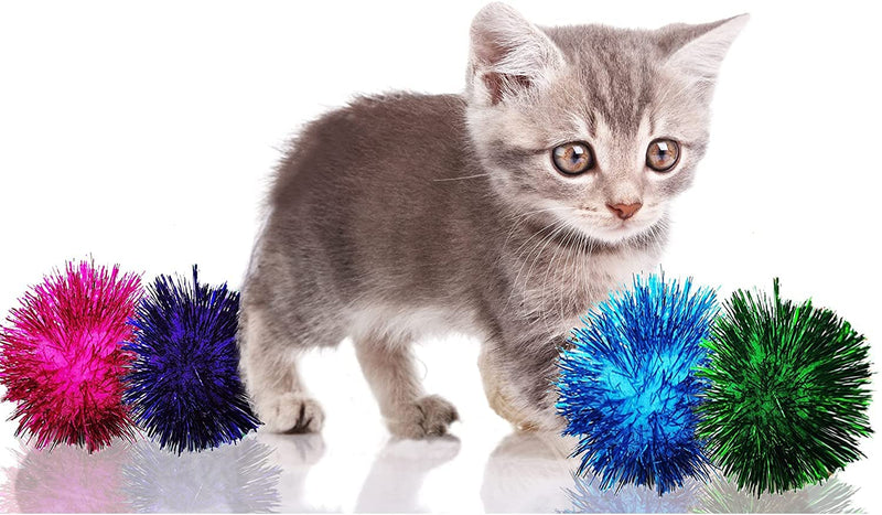 2 Inch Cat Sparkle Balls Toy Interactive Balls 20 Pcs for Kittens Exercise and Cats Play and Chase - PawsPlanet Australia