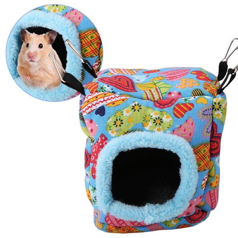 [Australia] - Sheens Parrot Warm Nest Hammock, Pet Birds Winter Cotton Cage Nest Plush Hanging Cave for Sugar Gliders Parrots Dutch Pigs Hedgehogs Chinchillas Rabbits Peach Heart XL 