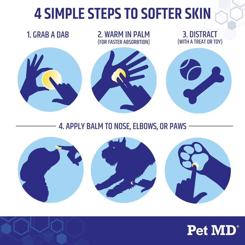 [Australia] - Pet MD Dog Paw Balm - 3-in-1 Paw, Nose/Snout, Elbow Moisturizer & Paw Protectors for Dogs - 2 oz Paw Wax with Shea Butter, Coconut Oil, Beeswax 