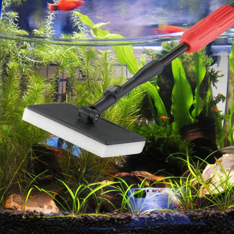 [Australia] - AquaticHI Premium 6 in 1 Aquarium/Fish Tank Premium Cleaning Tool, Algae Brush, Algae Scraper, Fish Net, Flat Sponge, Right Angle Sponge, Gravel Rake for Long Deep Fish Tanks 