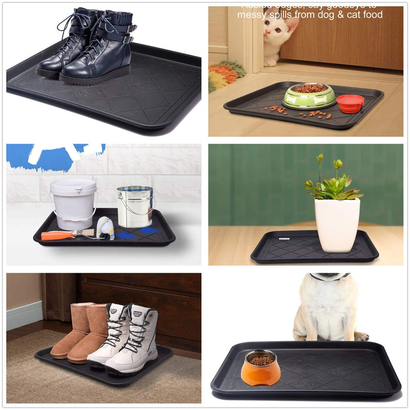 Aumket Boot Tray for Heavy Duty Floor Protection-Pet Bowls-Paint-Dog Bowls, Multi-Purpose, Shoes, Pets, Garden - Mudroom, Entryway, Garage-Indoor and Outdoor Friendly (20" x 15" 2Pack) 50X40cm - PawsPlanet Australia