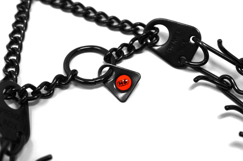 Herm Sprenger Black Stainless Steel Prong Dog Training Collar with Swivel Ultra-Plus Pet Pinch Collar No-Pull Collar for Dogs Anti Pull Training Collar Made in Germany 16in (41cm) x 2.25mm - PawsPlanet Australia