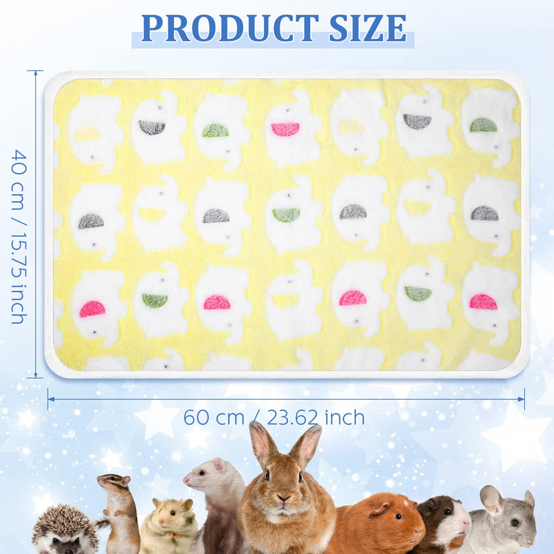 4 Pieces Elephant Print Puppy Blanket for PET Cushion Small Medium and Large Dog Cat Bed Warm Soft Sleep Mat, Fluffy PET Dog Cat Puppy Kitten Soft Blanket Fleece Flannel Throw Doggy Warm Bed Mat - PawsPlanet Australia