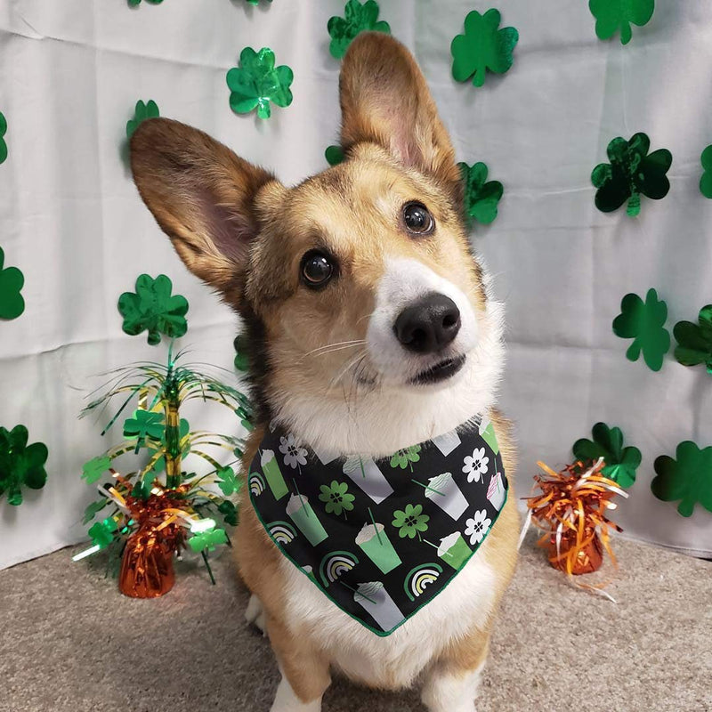 [Australia] - BoomBone St Patricks Day Dog Bandana 3 Pack - Triangle Bibs Pet Scarf for Small to Large Dogs and Cat L 