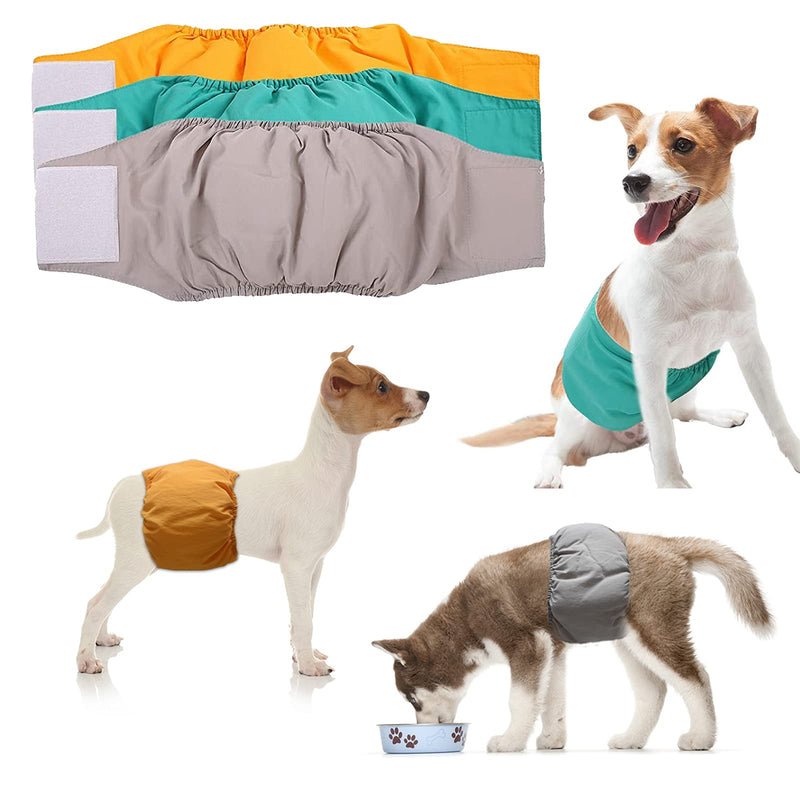 Cnarery Washable Male Dog Diapers (3 Pack) - Reusable High Absorbing Dog Belly Band for Male Dogs,Comfy Doggie Diapers Fit for Small/Medium Dogs XS(Waist9"-11") - PawsPlanet Australia