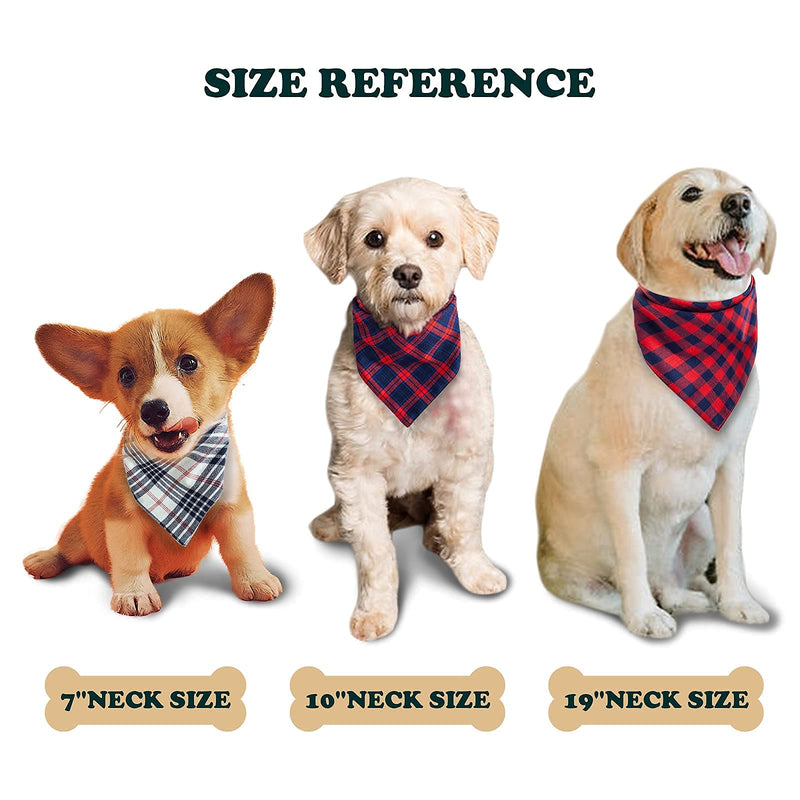 Dog Bandanas for Large Dogs, 4 PCS for Medium Dog and Puppy, Cotton, Plaid, Cowboy Style, Adjustable, Puppy Supplies (23.6 Inches)… Classic - PawsPlanet Australia