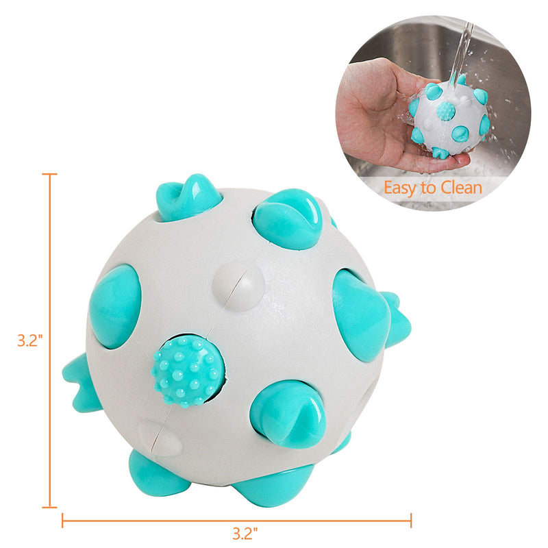 [Australia] - Qucey Dog Chew Ball Toys, Dog Toys Large Breed for Aggressive Chewers, Indestructible Dog Toothbrush Teething Toys for Medium Large Dogs 