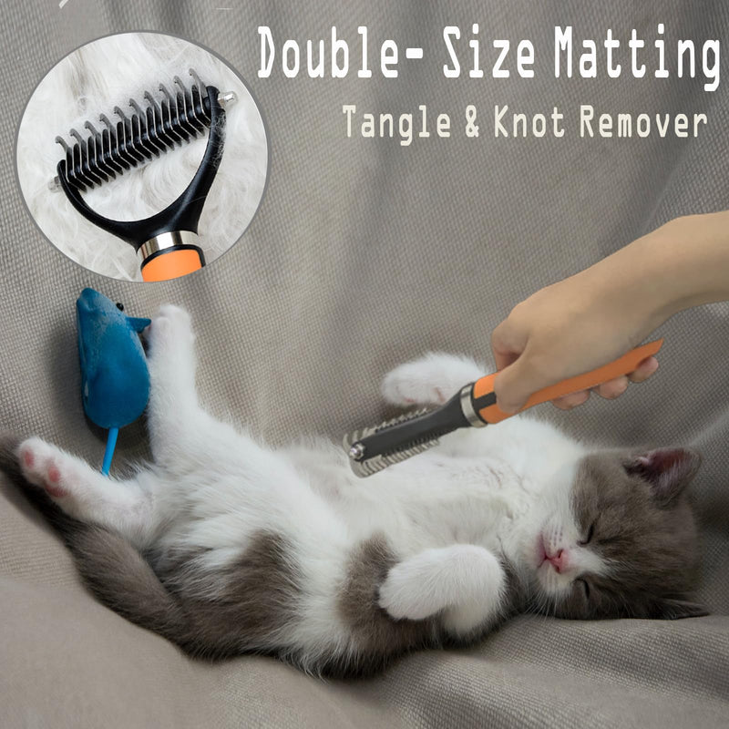 Duuclume Grooming Set, Professional Dog & Cat Dematting Comb for Shedding for Long & Short Hair Pet, Pet Nail Clippers & Trimmer for Beginners, Grooming Tool for Puppies & Kittens - PawsPlanet Australia