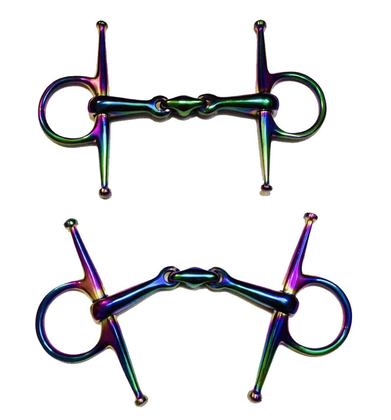 Extreme Full Cheek RAINBOW Jointed HORSE BIT S/Steel Eggbut Snaffle 4",4.5",5",5.5" 4 Inches - PawsPlanet Australia