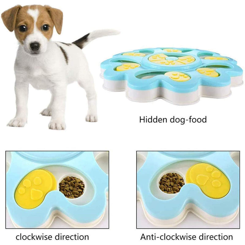 ADOGO® Dog Puzzle Feeder Toy,Puppy Treat Dispenser Puzzle Slow Feeder Dog Toy,Dog Training Games Feeder with Non-Slip, Improve IQ Puzzle Bowl for Puppy Pet (Blue) Blue - PawsPlanet Australia