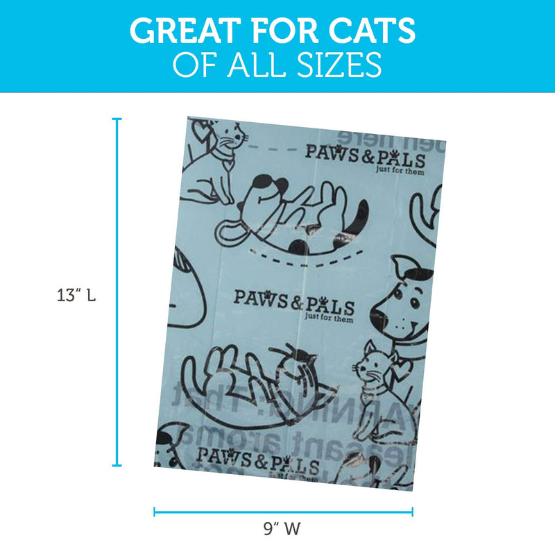 [Australia] - Paws & Pals Dog Poop Bag - Eco-Friendly, Large & Leak-Proof w/Dispenser Holder & Leash Clip - Best for Walking Dogs Pet Waste - 360 Pack, 24 Roll Refills x 15 Bags - Heavy Duty, Unscented or Scented Blue Scented - Ocean 