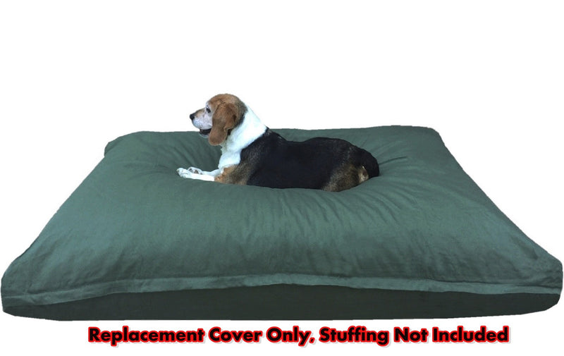 [Australia] - Dogbed4less Durable Olive Green Canvas Pet Bed External Duvet Cover for Small, Medium to Extra Large Dog Bed - Replacement Covers only 55"X37"X4" 