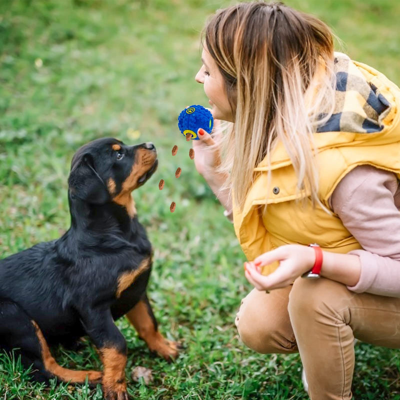 KOOLTAIL 5 Packs Interactive Dog Squeaky Ball Toys, Tennis Ball Toy, Food Treat Dispensing Toys, Rubber Puzzle Toy, for Small Medium Large Dogs - PawsPlanet Australia