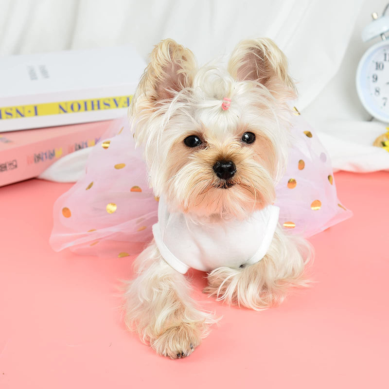 Dog Dresses for Small Dogs Girl Spring Summer Puppy Wedding Dress Pink Pet Clothes Outfit for Chihuahua Yorkie Teacup Holiday Cat Skirt Apparel Bowknot Doggie Clothing Birthday (Large, Bunny) Large - PawsPlanet Australia