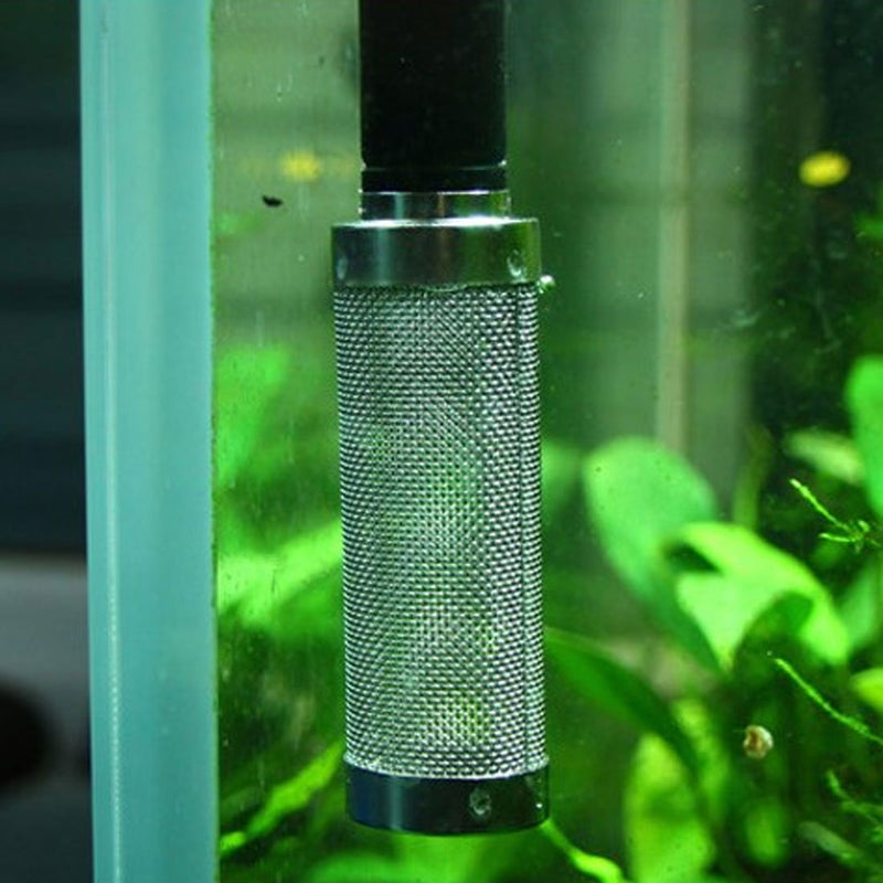 [Australia] - uxcell Metal Aquarium Fish Tank Cylinder Shaped Intake Cover Filter Tube Silver Tone 