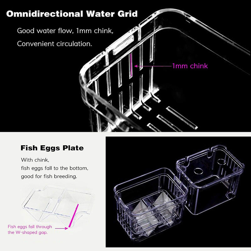 Fish Breeding Box, Aquarium Hatchery Incubator, Double Layer Acrylic Isolation Box Floate Fish Hatchery Aquarium Box Fish Parenting Box Divider for Shrimp Clownfish Medium - PawsPlanet Australia