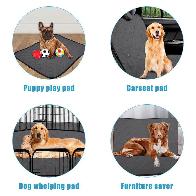 Auidy_6TXD Washable Pee Pads for Dogs - Super Absorbent Reusable Dog Pee Pads Non-Slip Puppy Potty Training Pads - Waterproof Dog Whelping Pad 24"x18"(S) - PawsPlanet Australia