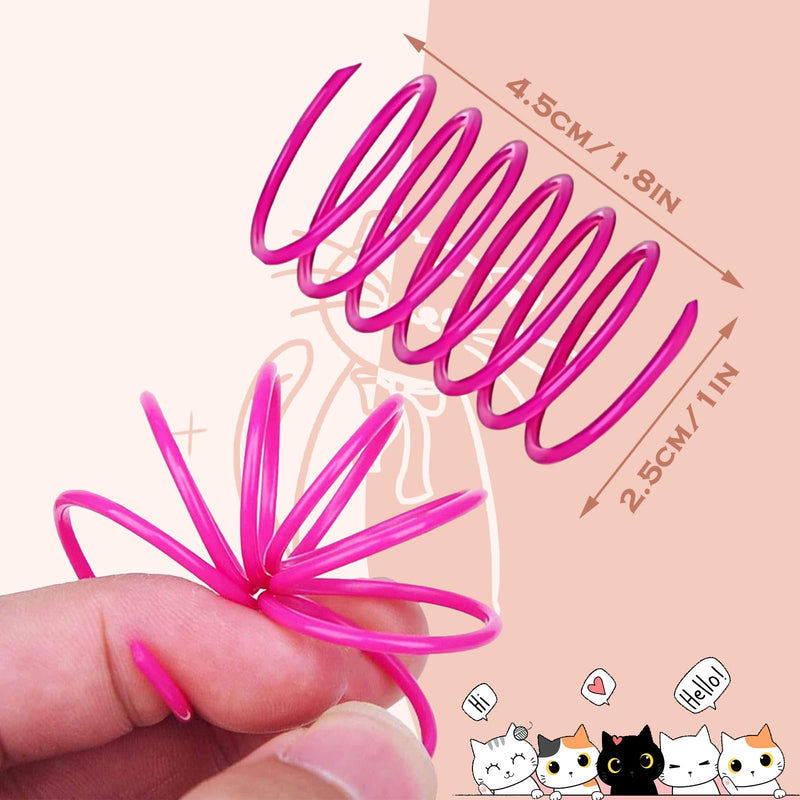 Pack of 32 spiral cat toy spiral, 4 colors cat spiral toy, funny cat spiral toy, interactive cat spiral cat games, cat spiral spring relieves boredom at home - PawsPlanet Australia