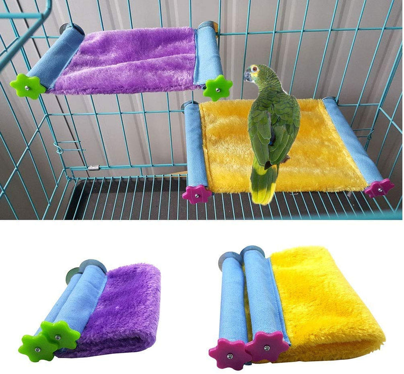 Wonninek Warm Bird Nest House Bed Hut Mat Hammock Toy for Parrots Budgie Parakeet Cockatiel Conure Cockatoo African Grey parrot (S, Purple) S - PawsPlanet Australia