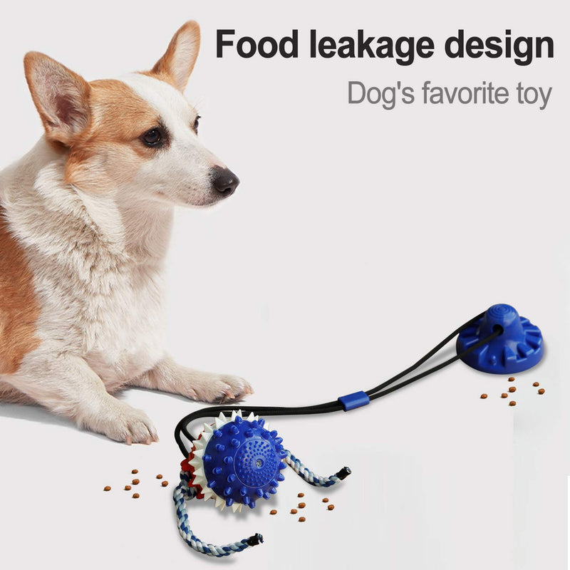 Dog Toys for Aggressive Chewers Dog Toys Dog Toys Pet Molar Bite Toy Interactive Pull Rope Chew Rope with Squeaky Toys Ball Toys Ball with Teeth Cleaning and Food Dispensing Features blue - PawsPlanet Australia