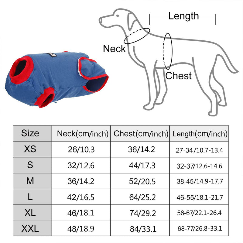 Rantow After Surgery Dog Recovery Suit Female/Male E Collar Alternative Dog Suit Medical Pet Puppy Wear - Protects Wounds Bandages, Aids Hot Spots and Anti Anxiety (XS) XS - PawsPlanet Australia