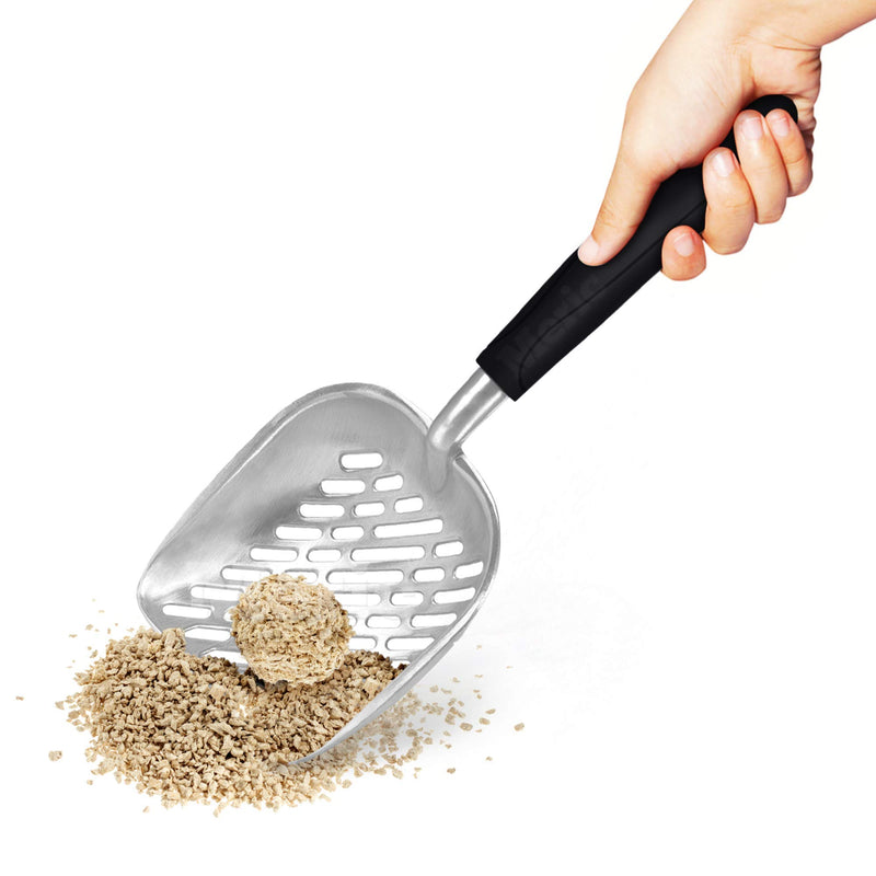 [Australia] - Meric Large Cat Litter Scoop, Life Transforming Cat Scooper, Reduces Hand Fatigue, Saves Clear Litter, Makes Scooping Faster and Easier Black 