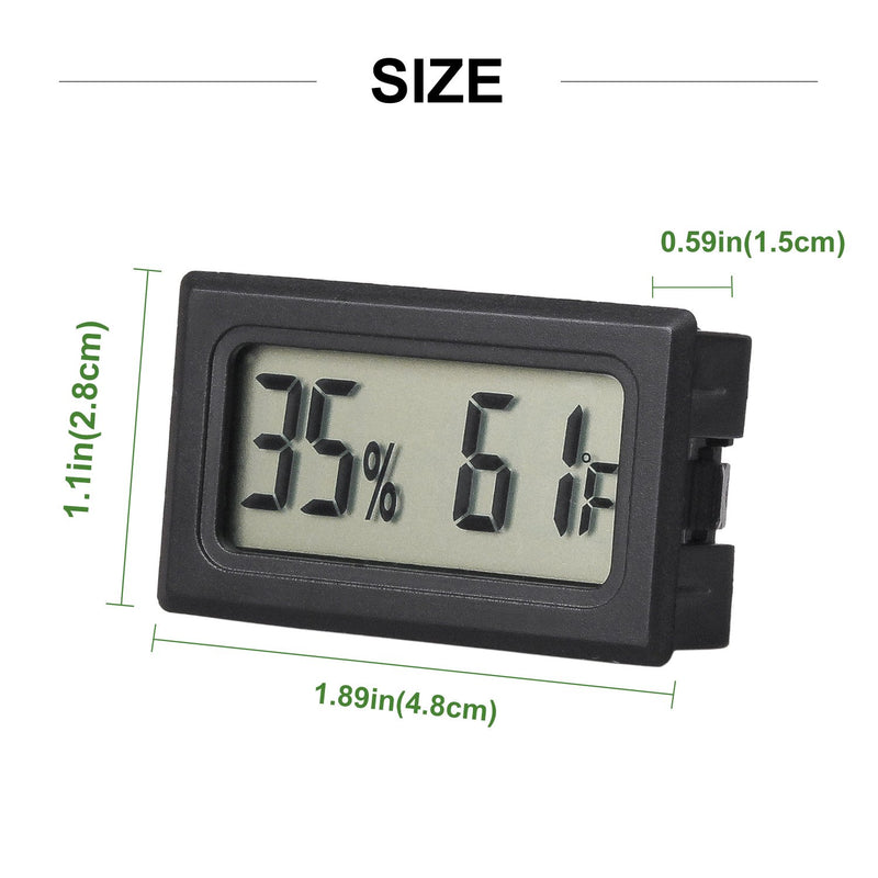 [Australia] - Qooltek Mini Hygrometer Thermometer LCD Display Digital Temperature Humidity Meter Gauge for Incubators Reptile and Humidors (Fahrenheit) new hygrometer thermometer 