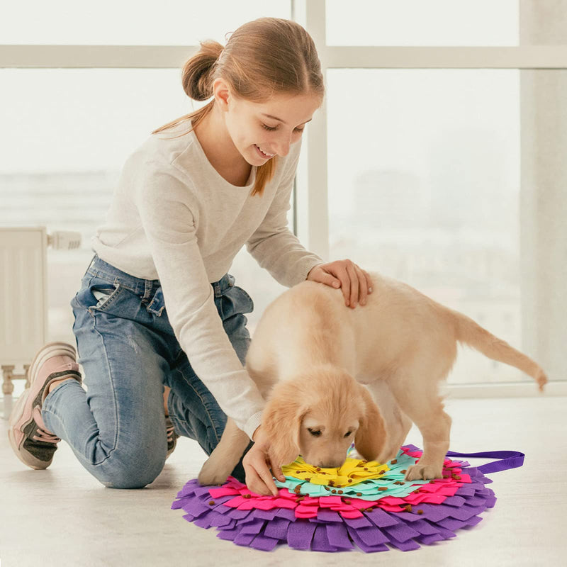 HALOVIE Snuffle Mat For Dogs, Dog Puzzle Toy, Snuffle Mat, Dog Toys For Boredom, Dog Mat, Interactive Dog Toys, Dog Snuffle Mat, Dog Treat Toy, Dog Food Mat, Snuffle Mat For Puppies, Dog Games purple - PawsPlanet Australia