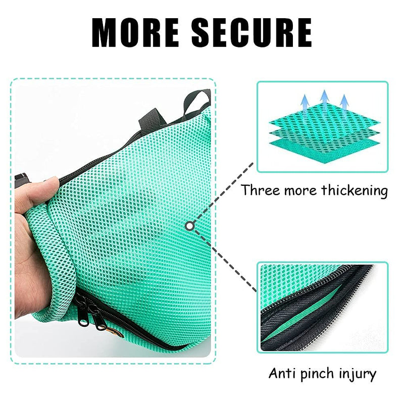 AWOOF Grooming Bag for Cats Adjustable Cat Bathing Bag Anti Scratch & Bite Polyester Soft Durable Mesh Cat Shower Bag for Small Medium Large Cats Nail Trimming Ear Cleaning Medicine Taking - PawsPlanet Australia