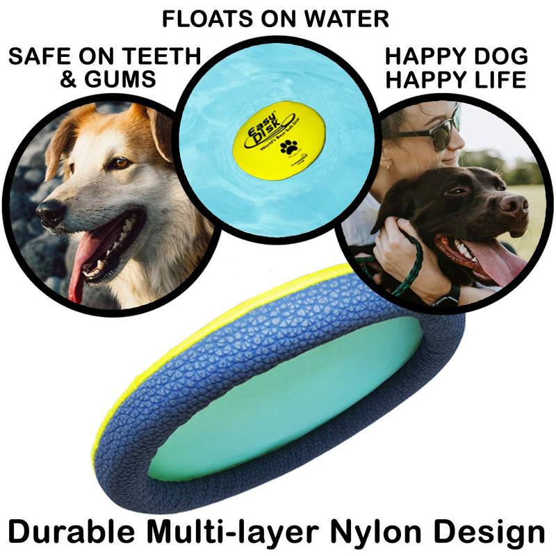 [Australia] - Funsparks Easy Disk Dog Flying Disc - Interactive Dog Fetch Toy - Durable and Easy on The Teeth - Simple to Toss – Lightweight Puppy Toy - Floats on Water 