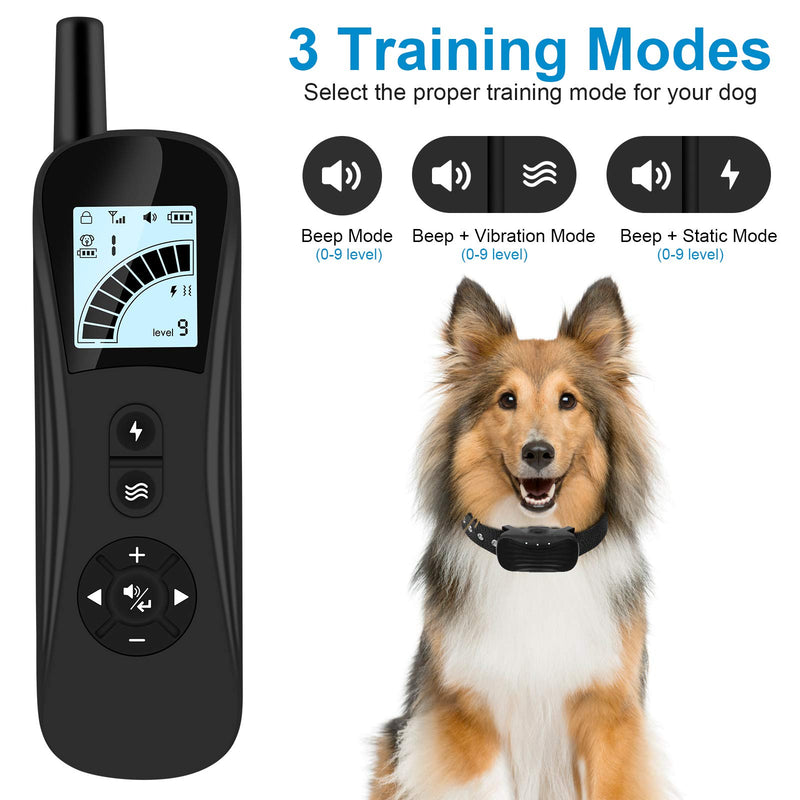 ARKTEK Shock Collar for Dog with Remote, Dog Training Collar, 3 Adjustable Training Modes, Beep, Vibration and Shock, Rechargeable Waterproof Training Collar, Up to 1000Ft Range - PawsPlanet Australia