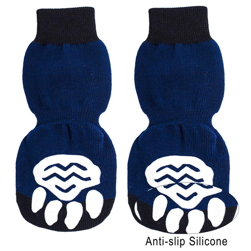 [Australia] - EXPAWLORER Anti-Slip Dog Socks Traction Control for Indoor Wear, Paw Protection L 