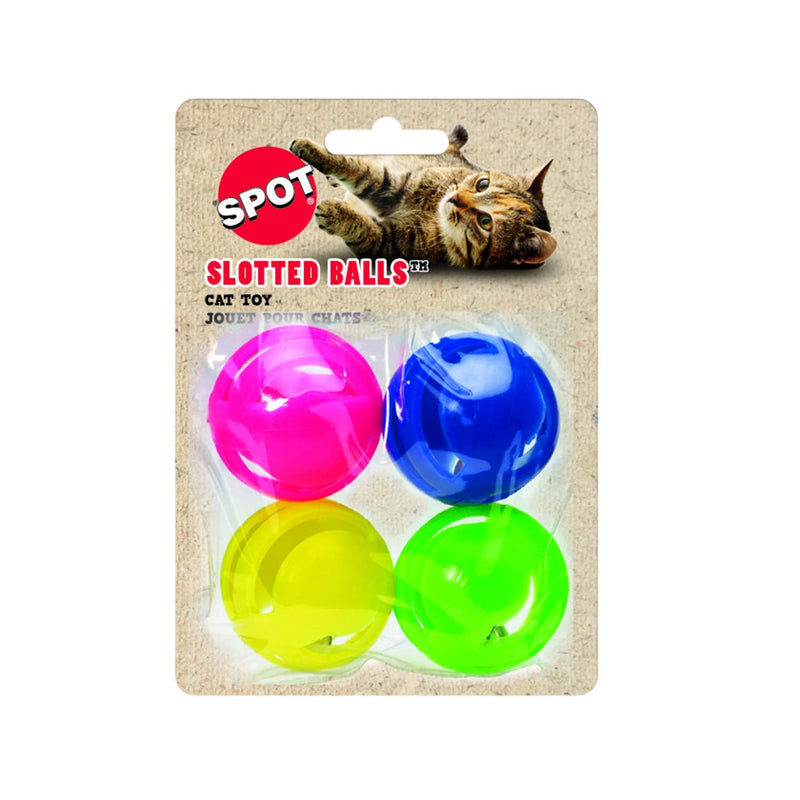 Slotted Balls Cat Toy 4pack - PawsPlanet Australia