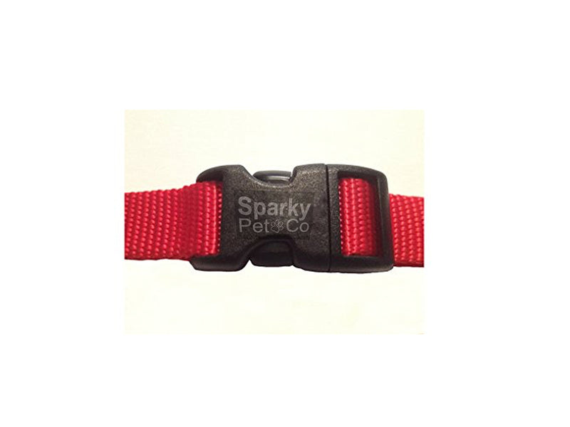 [Australia] - Sparky Pet Co - Replacement 3/4" Nylon Collar with 2 Holes - Spaced at 1.25" Apart - 14 Colors Red 