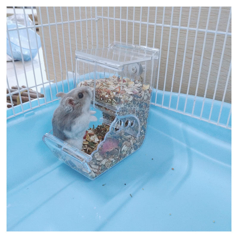Andiker Automatic Hamster Feeder, 300ml Transparent Acrylic Food Automatic Feeder Acrylic Hamster Feeder Suitable for Small Pets Such as Hamsters, Hedgehogs, Squirrels, Guinea Pigs and Birds (300ml) - PawsPlanet Australia