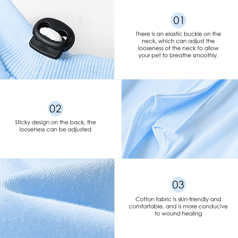 MEMOFYND 1 Piece Blue Cat Grooming Suit, Blue Cat Jumpsuit, Cat Recovery Suit, Anti-Leak Pajamas, Suitable for Surgery and Medication, Ideal for Kittens. - PawsPlanet Australia